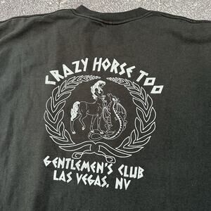 Men's Vintage 90's Tultex Crazy Horse Too Gentlemen's Club Black T Shirt Sz 2XL